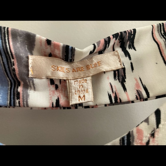 Camisole top White, blue, pink. Unique details - Picture 3 of 8